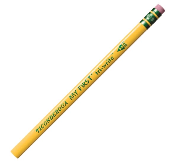 Dixon Ticonderoga My First Tri-Write HB #2 Pencil (With Eraser, Single)